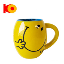 Fabrikverkauf Familie schöne klassische Keramik Tasse gelbe Farbe Kaffeetasse